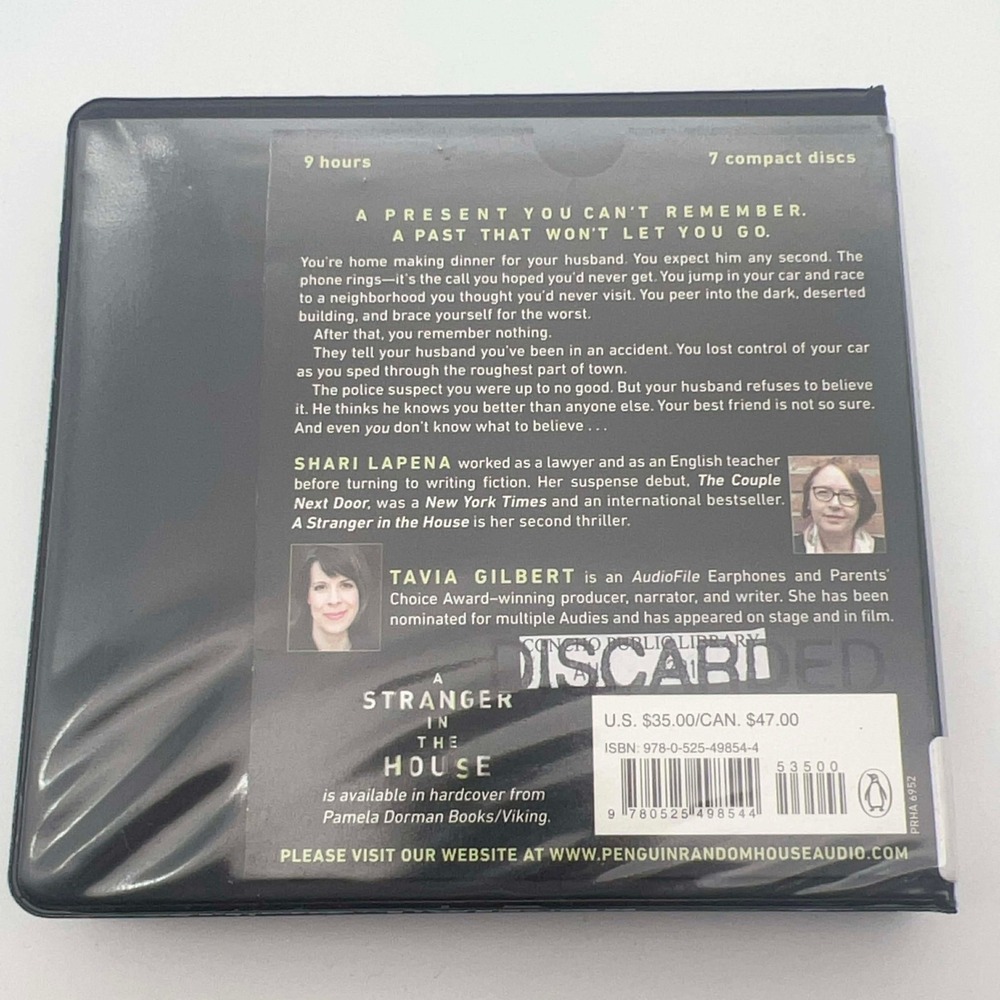 A‎ Stranger in the House Shari Lapena Unabridged Audiobook 7 CD Set EUC - Picture 2 of 5